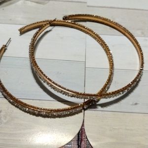 Sparkly hoop earrings lightweight